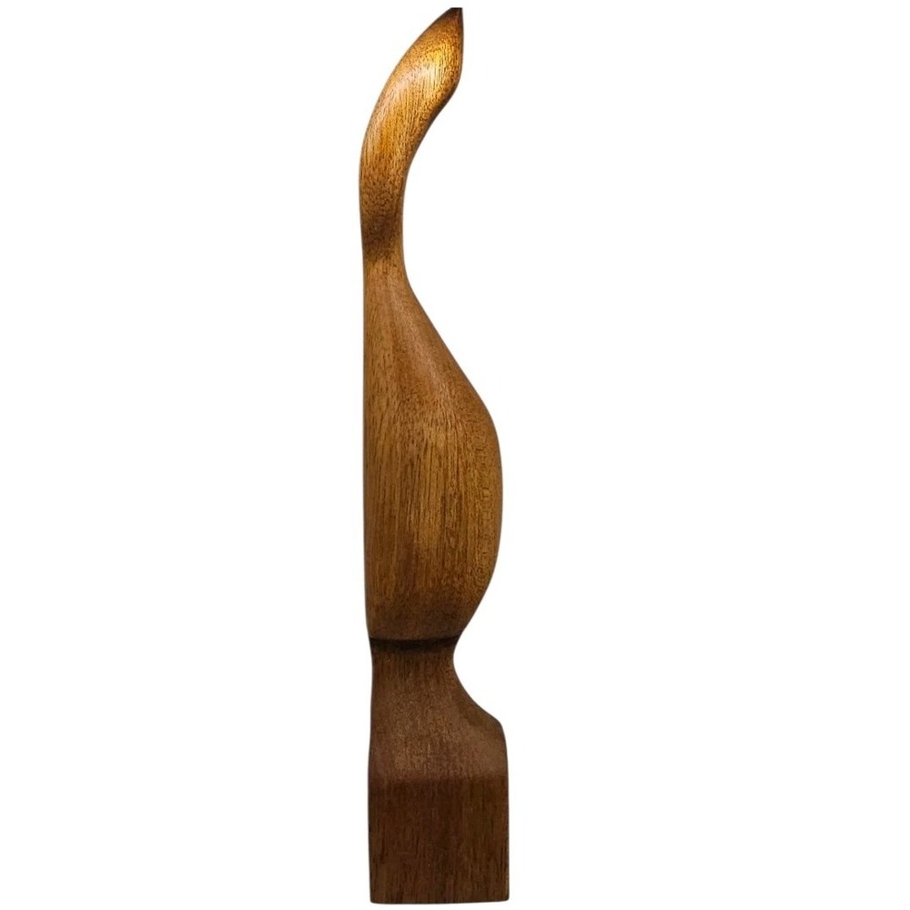 MCM mid century teak wood Handmade Art Sculpture.